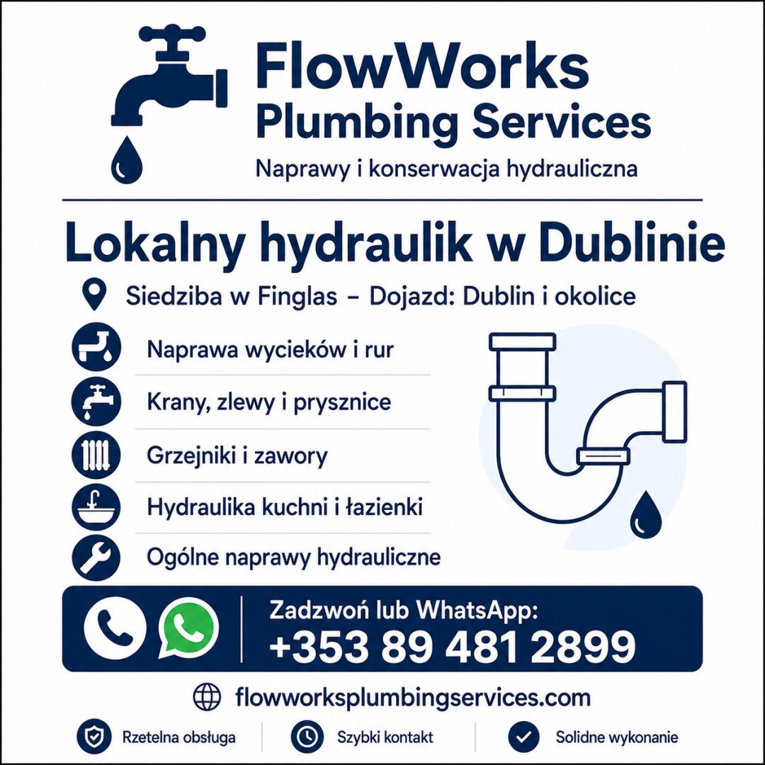 FlowWorks Plumbing Services – hydraulik Dublin i okolice